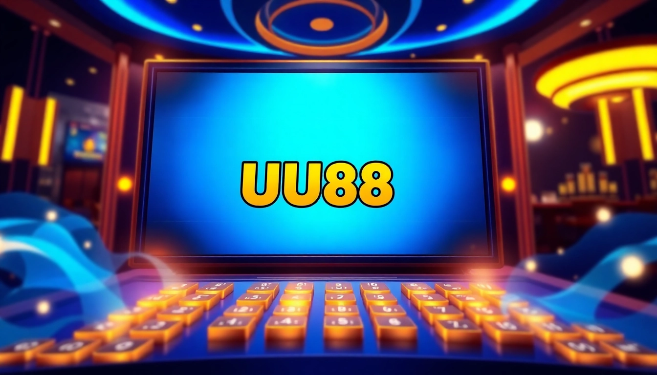 Bright promotional banner showcasing UU88 online casino with engaging interface and secure betting features for users.