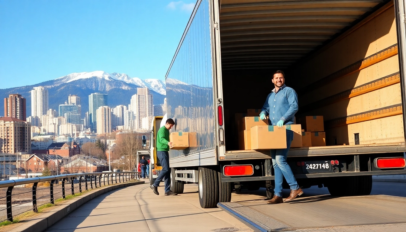Apex Local Moving Experts Calgary efficiently handling residential move with professional team and moving trucks, ensuring stress-free relocation.