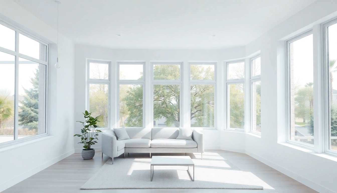 Installing Replacement Windows to brighten a modern home with energy efficiency.