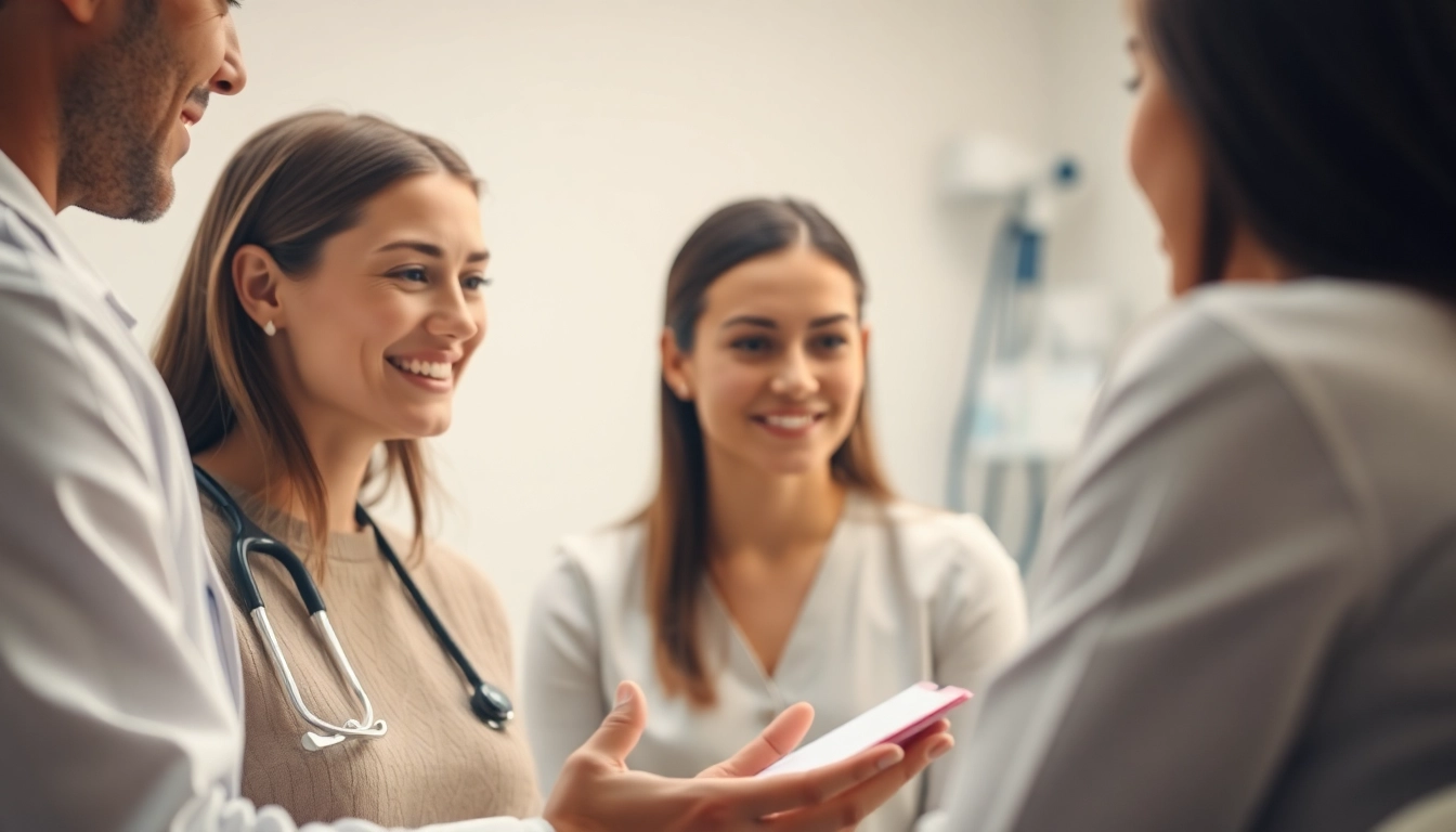 Understanding pma significato doctor explaining assisted reproduction options to a couple in a