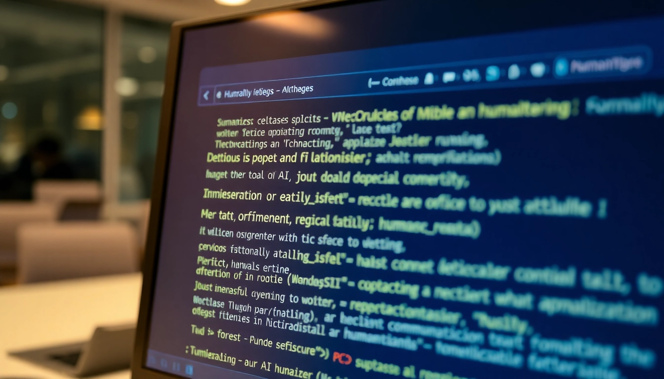 Professional using a humanizer to transform AI text into natural writing to bypass AI detectors