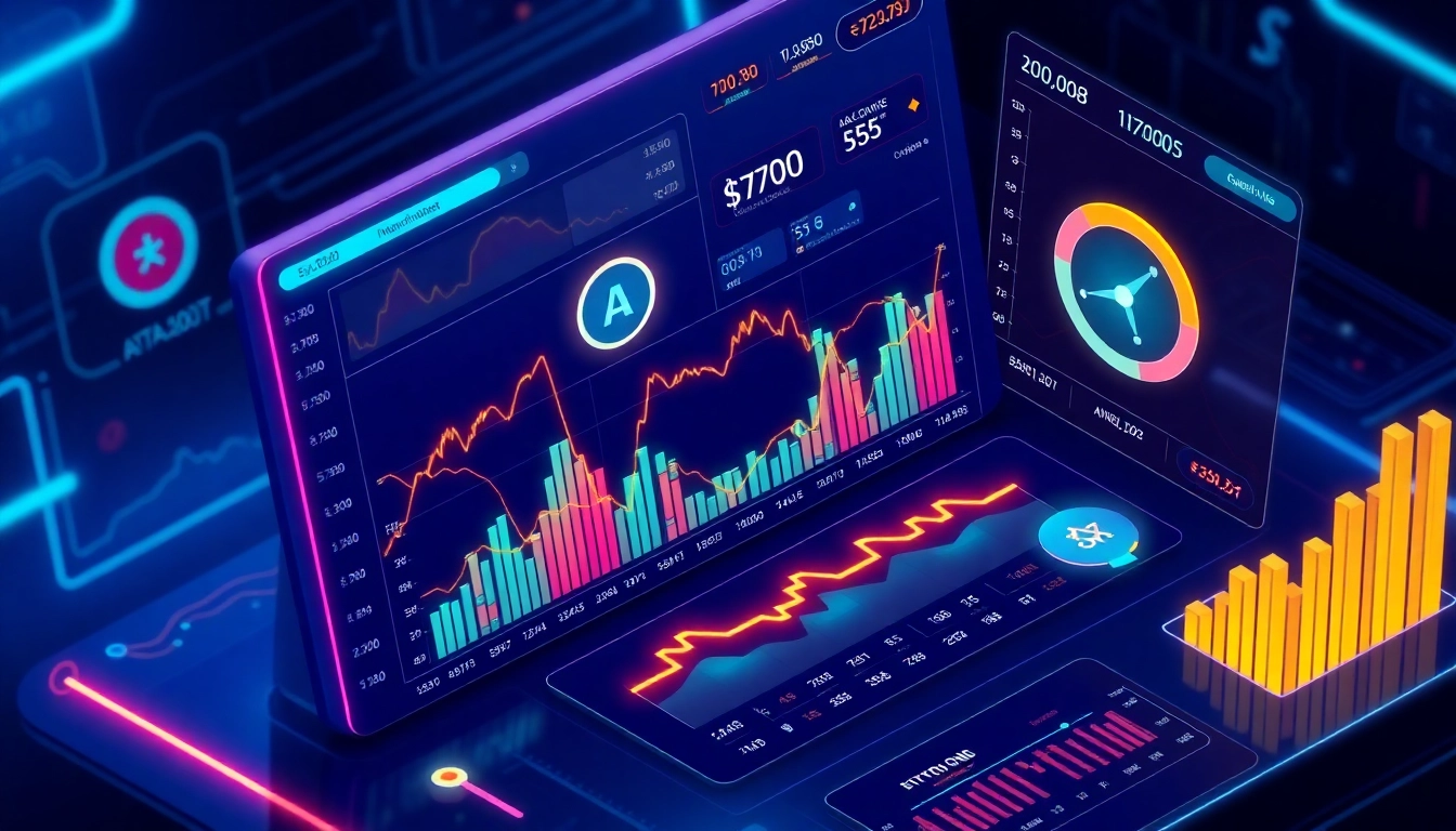Dynamic aicoin trading dashboard showing market trends and real-time data analysis for